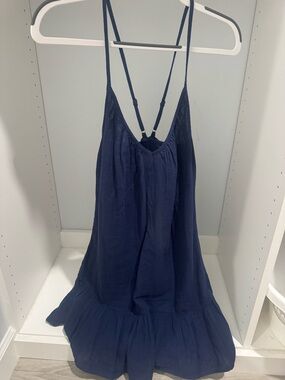 Vineyard Vines Navy Blue Spaghetti Strap Cover-Up Dress XXS